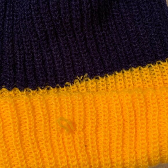 Blue and Yellow knit winter hat with Woodstock on the front. - Picture 3 of 3